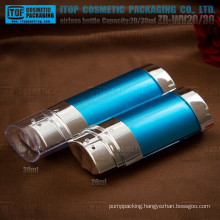 ZB-WV20 20ml 2 in 1 bottle special and beautiful oval dual lotion pump 20ml-30ml innovative twist airless pump bottles